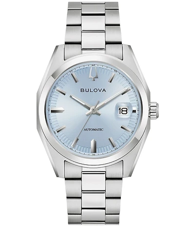 Bulova Men's Surveyor Three Hand Stainless Steel Bracelet Watch