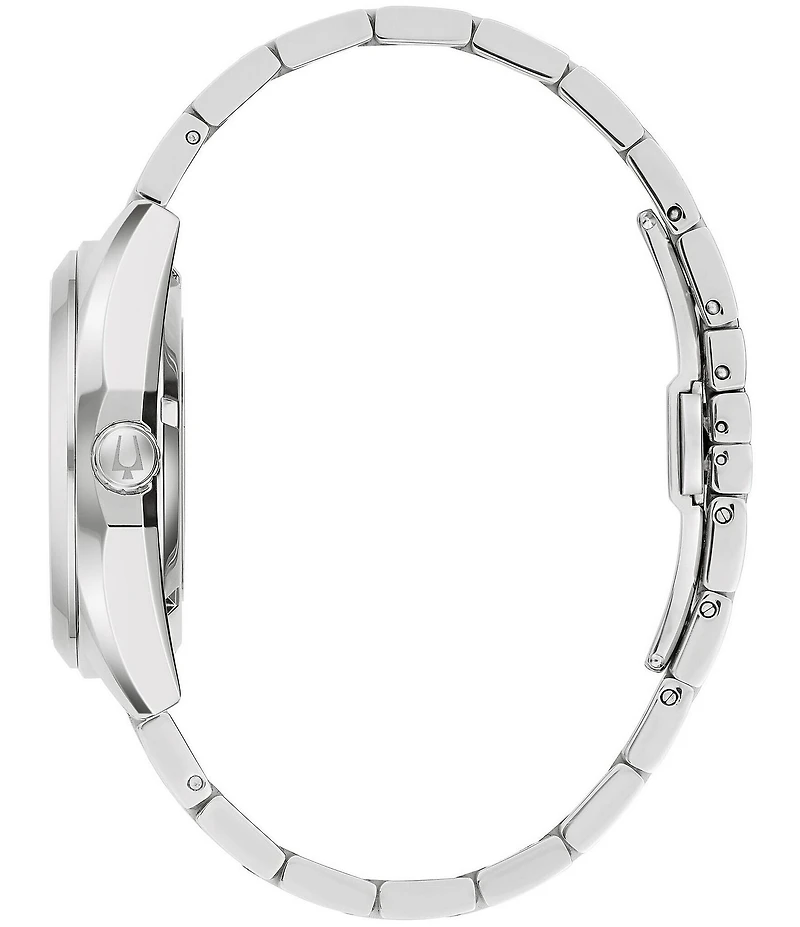 Bulova Men's Surveyor Three Hand Stainless Steel Bracelet Watch