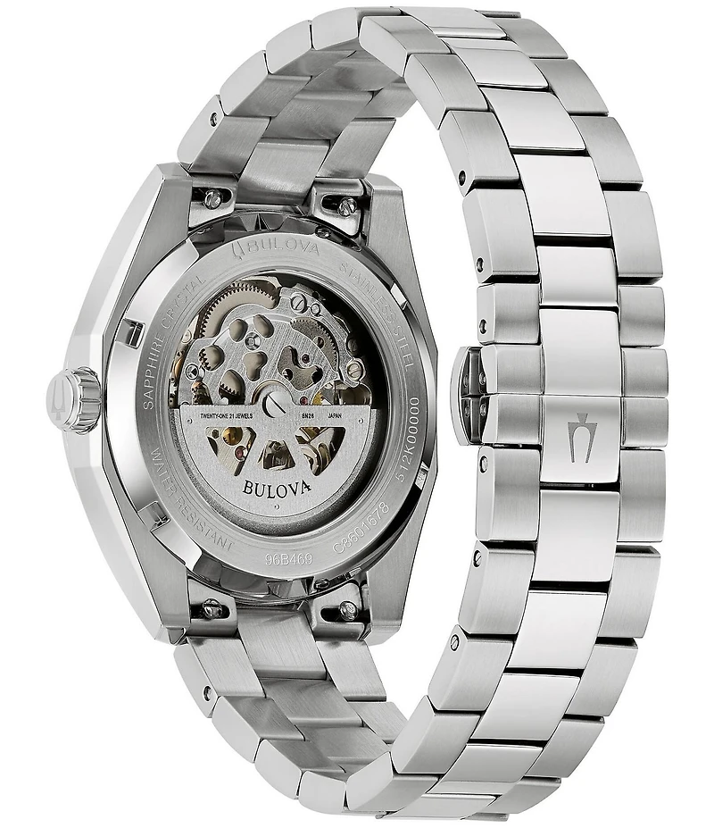 Bulova Men's Surveyor Three Hand Stainless Steel Bracelet Watch