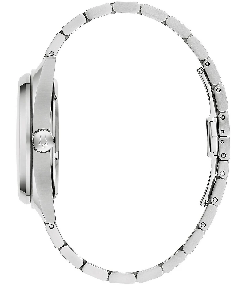 Bulova Men's Surveyor Three Hand Skeleton Dial Stainless Steel Bracelet Watch