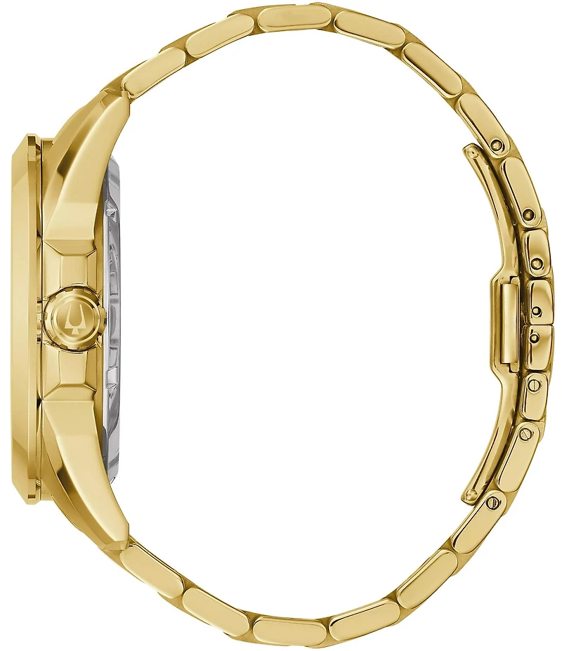 Bulova Men's Sutton Automatic Gold Tone Stainless Steel Bracelet Watch