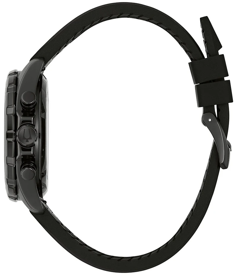 Bulova Men's Team Miami Chronograph Black Strap Watch
