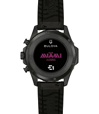 Bulova Men's Team Miami Chronograph Black Strap Watch