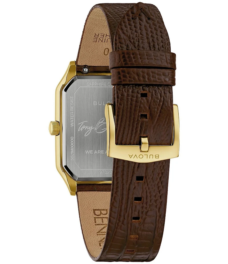 Bulova Men's Three Hand Brown Leather Strap Watch