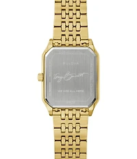 Bulova Men's Three Hand Gold Tone Stainless Steel Bracelet Watch