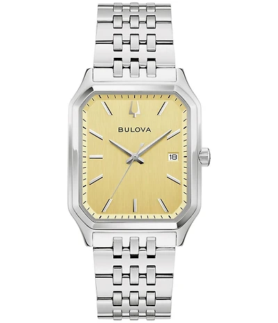 Bulova Men's Three Hand Stainless Steel Bracelet Watch