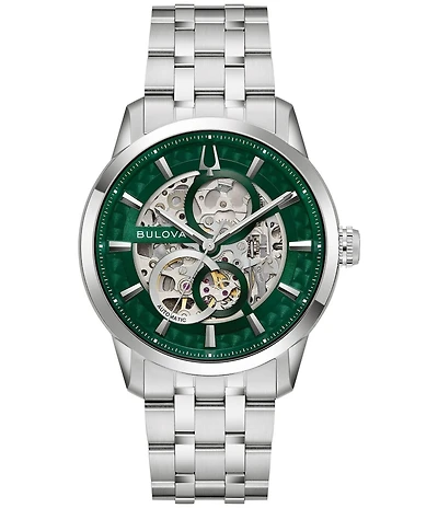 Bulova Men's Three Hand Stainless Steel Bracelet Watch