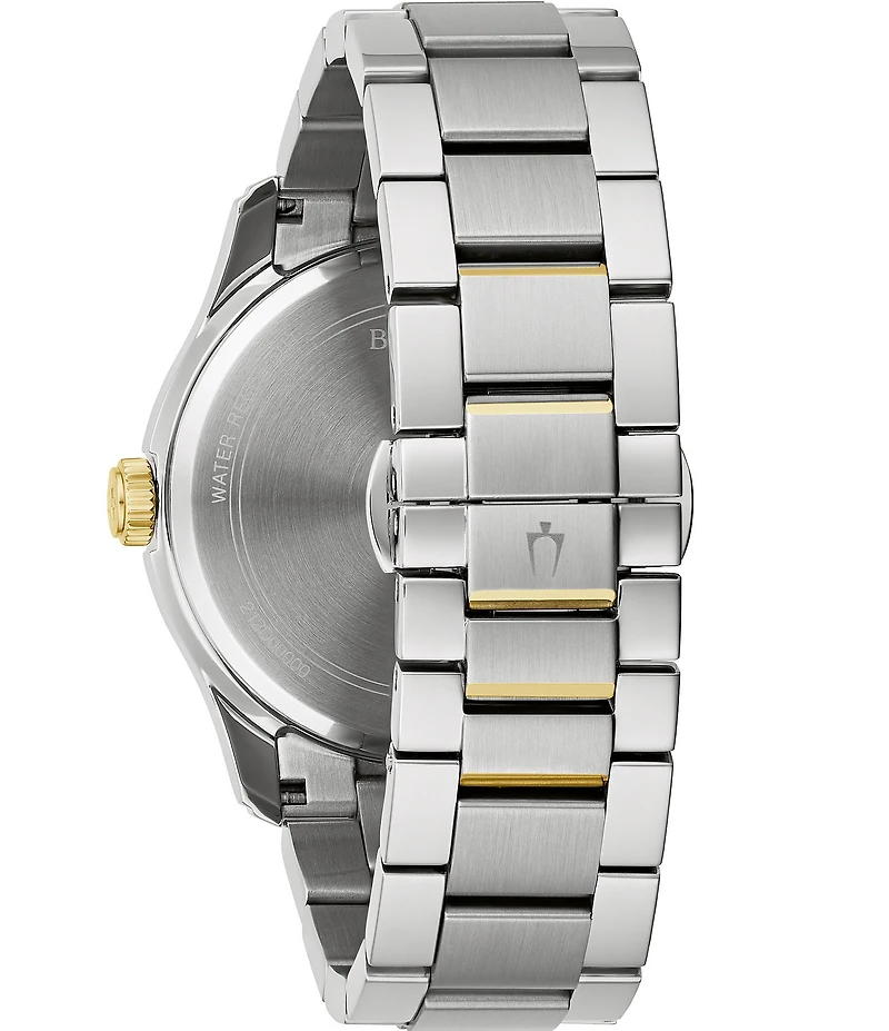Bulova Men's Wilton Quartz Analog Two Tone Stainless Steel Bracelet Watch