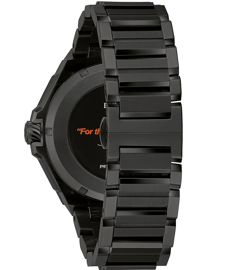 Bulova Series X Marc Anthony Men's Diamond Black Stainless Steel Bracelet Watch