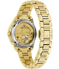 Bulova Sutton Collection Women's Automatic Gold Tone Stainless Steel Bracelet Watch