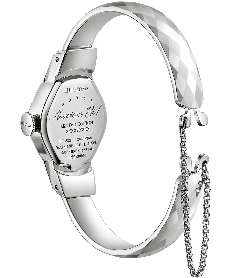 Bulova Women's American Girl Two Hand Stainless Steel Bracelet Watch