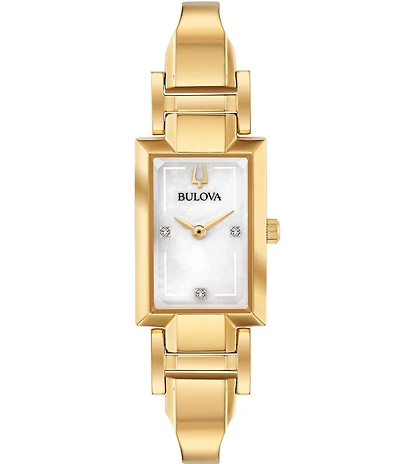 Bulova Women's Classic Quartz Analog Stainless Steel Bangle Bracelet Watch