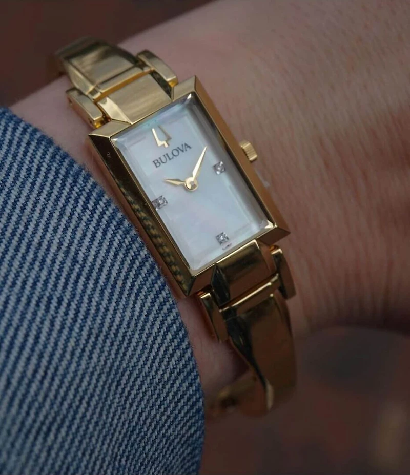 Bulova Women's Classic Quartz Analog Stainless Steel Bangle Bracelet Watch
