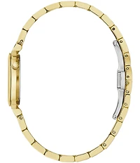 Bulova Women's Classic Two Hand Gold Tone Mother of Pearl Dial Stainless Steel Bracelet Watch