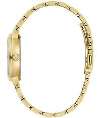 Bulova Women's Crystal Phantom Quartz Analog Gold Tone Stainless Steel Bracelet Watch