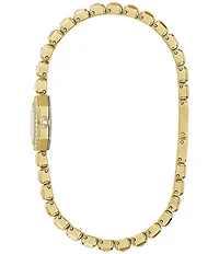 Bulova Women's Crystal Two Hand Gold Tone Stainless Steel Bracelet Watch