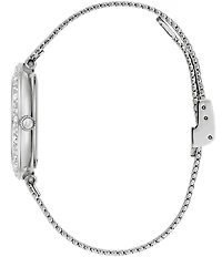Bulova Women's Crystal Two Hand Stainless Steel Mesh Bracelet Watch
