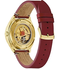Bulova Women's Frank Lloyd Wright Three Hand Burgundy Leather Strap Watch