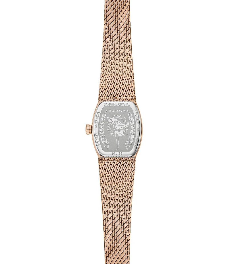 Bulova Women's Goddess Of Time Two Hand Stainless Steel Mesh Bracelet Watch
