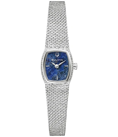 Bulova Women's Goddess Of Time Two Hand Stainless Steel Mesh Bracelet Watch