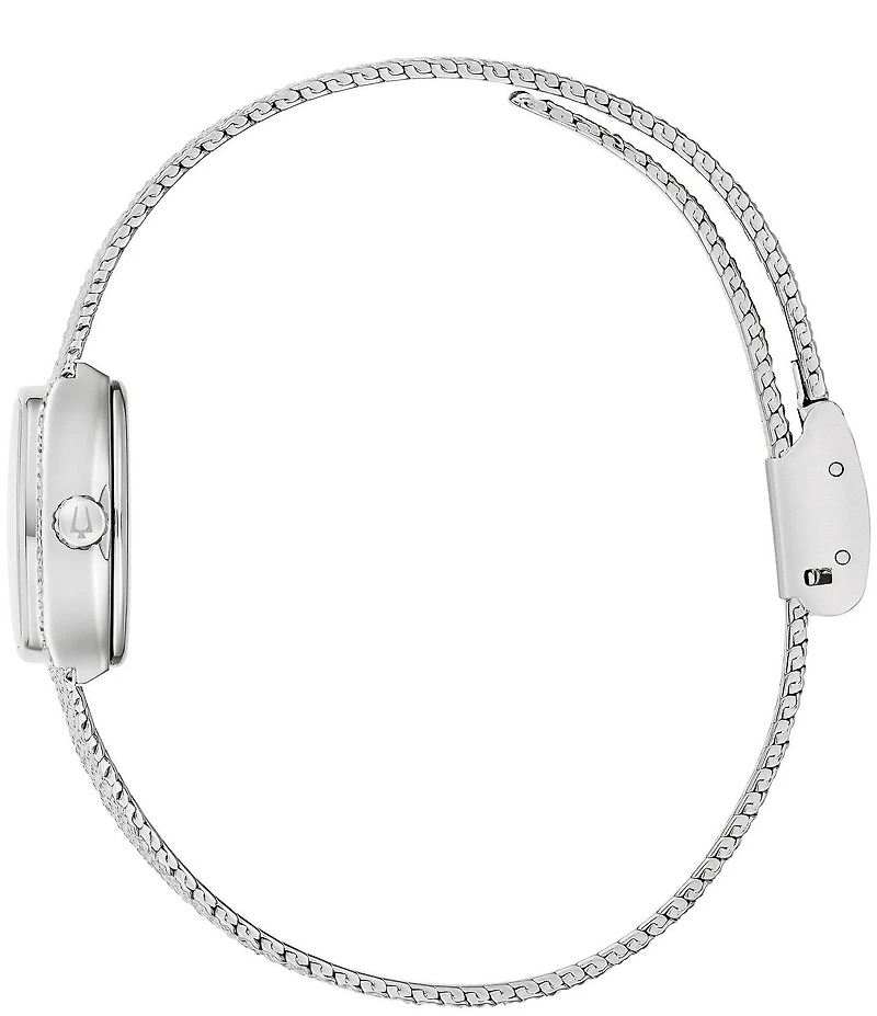 Bulova Women's Goddess Of Time Two Hand Stainless Steel Mesh Bracelet Watch