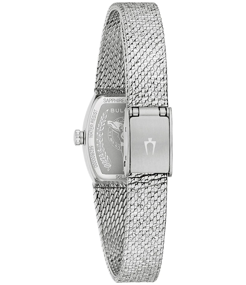Bulova Women's Goddess Of Time Two Hand Stainless Steel Mesh Bracelet Watch