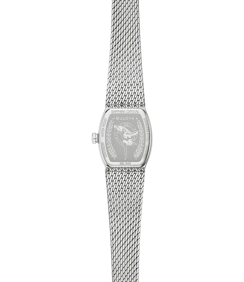 Bulova Women's Goddess Of Time Two Hand Stainless Steel Mesh Bracelet Watch