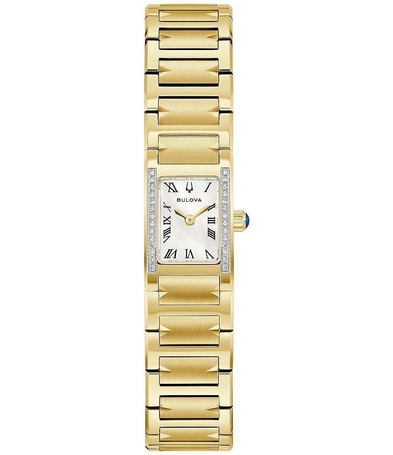 Bulova Women's Harmony Marc Anthony Two Hand Gold Tone Stainless Steel Bracelet Watch