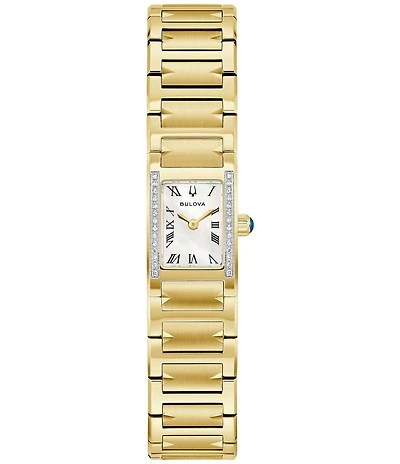 Bulova Women's Harmony Marc Anthony Two Hand Gold Tone Stainless Steel Bracelet Watch