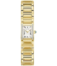 Bulova Women's Harmony Marc Anthony Two Hand Gold Tone Stainless Steel Bracelet Watch