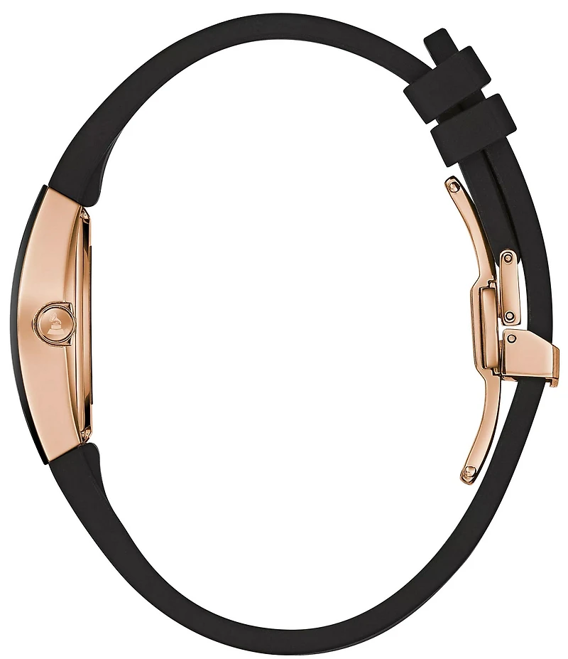 Bulova Women's Latin Grammys® Gemini Special Edition Quartz Analog Black Silicone Strap Watch