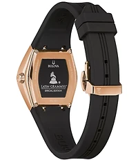 Bulova Women's Latin Grammys® Gemini Special Edition Quartz Analog Black Silicone Strap Watch