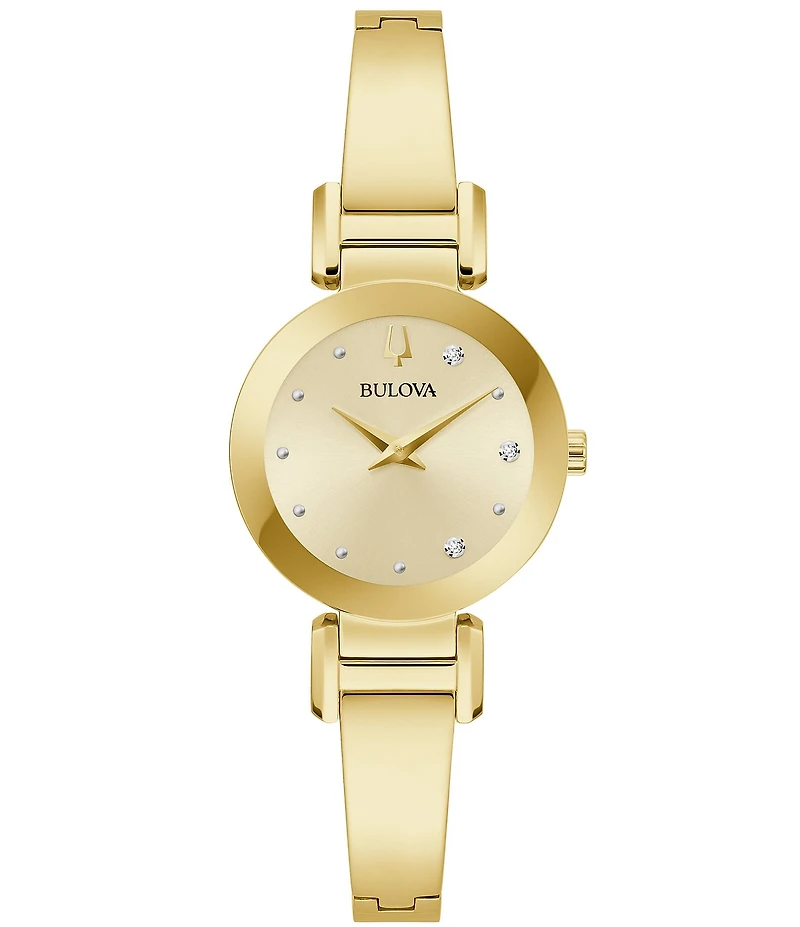 Bulova Women's Marc Anthony Modern Diamond Accent Quartz Stainless Steel Bracelet Watch