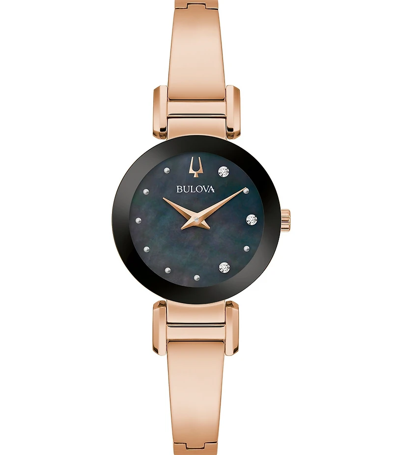 Bulova Women's Marc Anthony Modern Diamond Accent Quartz Stainless Steel Bracelet Watch