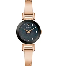 Bulova Women's Marc Anthony Modern Diamond Accent Quartz Stainless Steel Bracelet Watch
