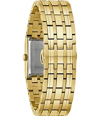 Bulova Women's Marc Anthony Quadra Quartz Gold Stainless Steel Bracelet Watch
