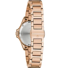 Bulova Women's Marine Star Series L Quartz Rose Gold Stainless Steel Bracelet Watch