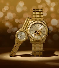 Bulova Women's Marine Star Two Hand Gold Tone Stainless Steel Bracelet Watch
