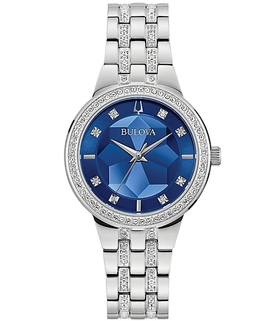 Bulova Women's Phantom Crystal Stainless Steel Bracelet Watch