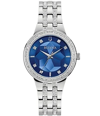 Bulova Women's Phantom Crystal Stainless Steel Bracelet Watch