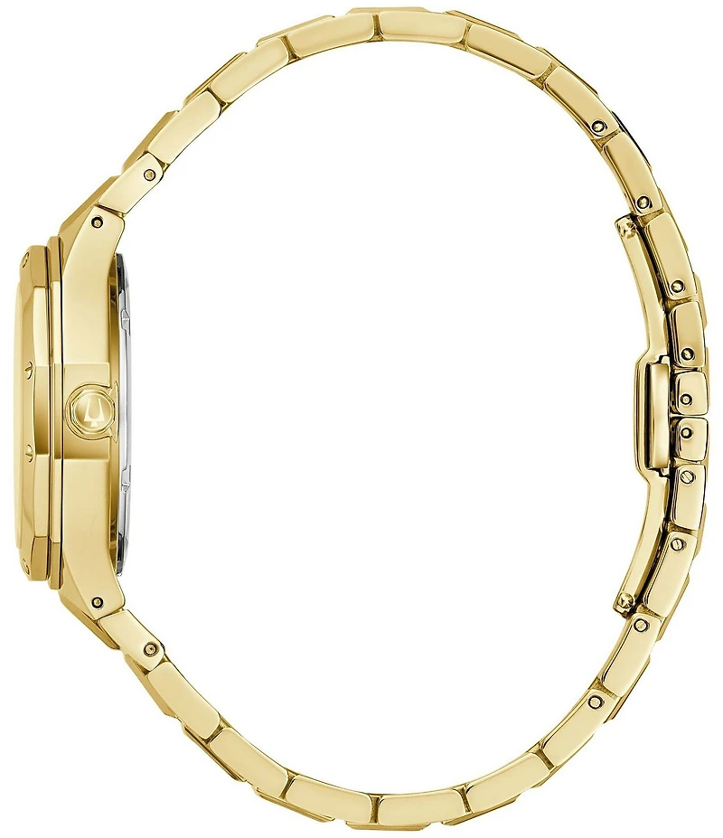 Bulova Women's Prestige Mechanical Automatic Gold Tone Stainless Steel Bracelet Watch