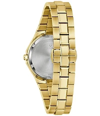Bulova Women's Prestige Mechanical Automatic Gold Tone Stainless Steel Bracelet Watch