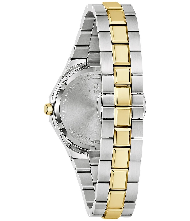 Bulova Women's Prestige Mechanical Automatic Two Tone Stainless Steel Bracelet Watch