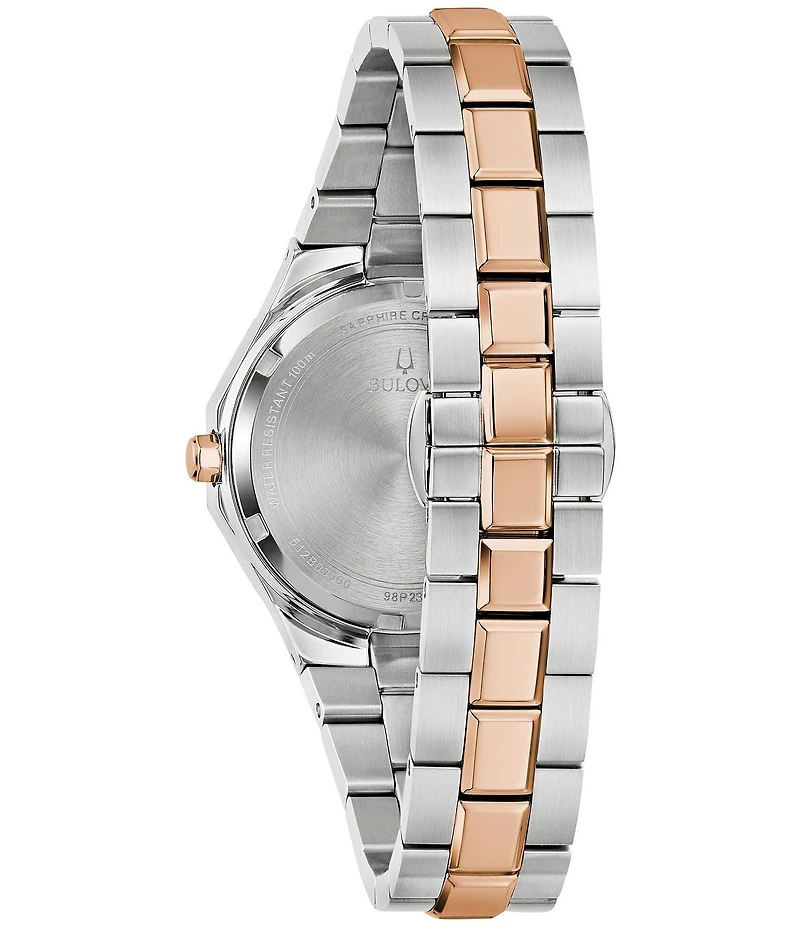 Bulova Women's Prestige Mechanical Automatic Two Tone Stainless Steel Bracelet Watch