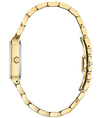 Bulova Women's Quadra Quartz Analog Gold Tone Stainless Steel Bracelet Watch