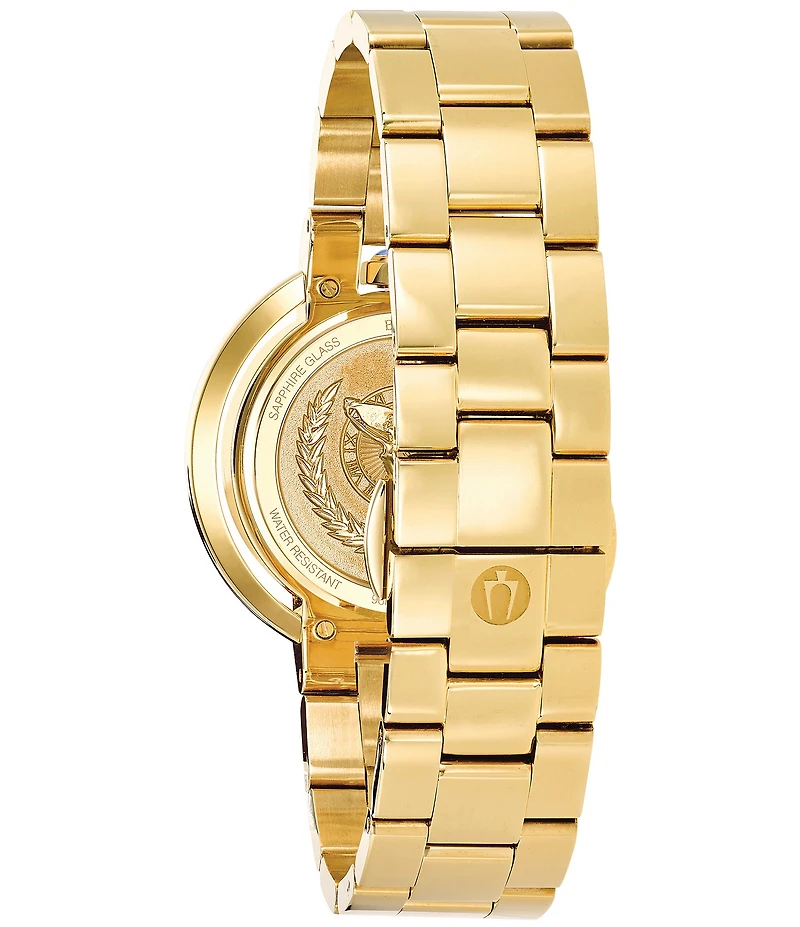 Bulova Women's Rubaiyat Quartz Analog Gold Stainless Steel Bracelet Watch