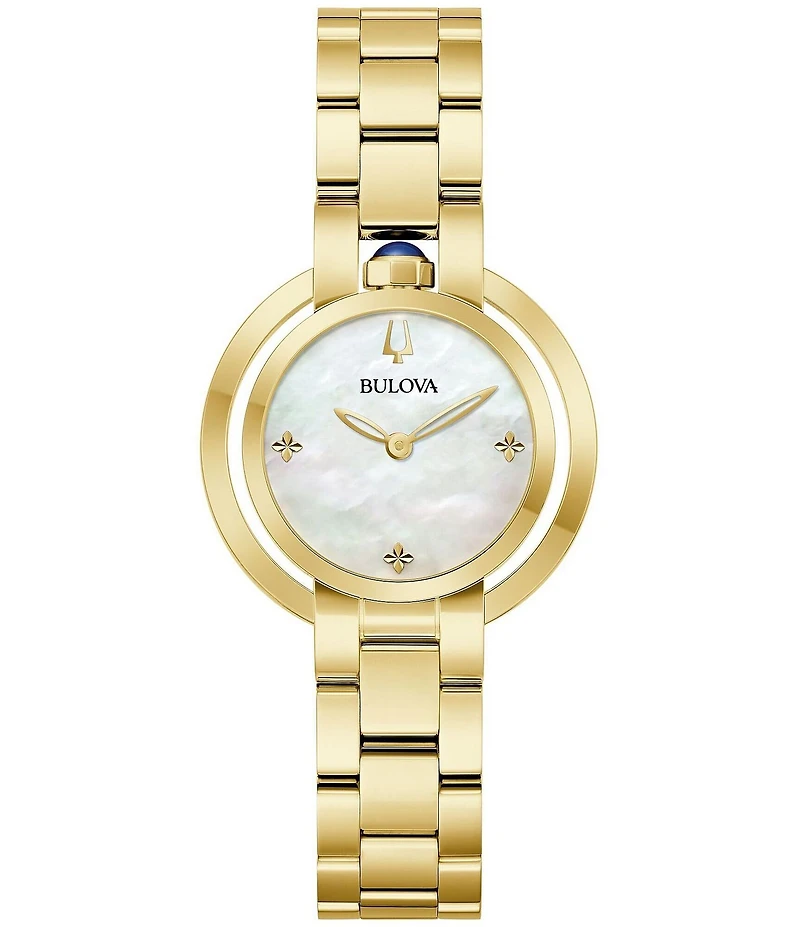 Bulova Women's Rubaiyat Two Hand Stainless Steel Bracelet Watch