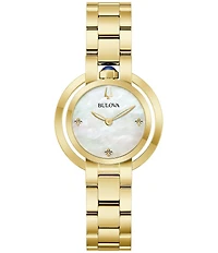 Bulova Women's Rubaiyat Two Hand Stainless Steel Bracelet Watch