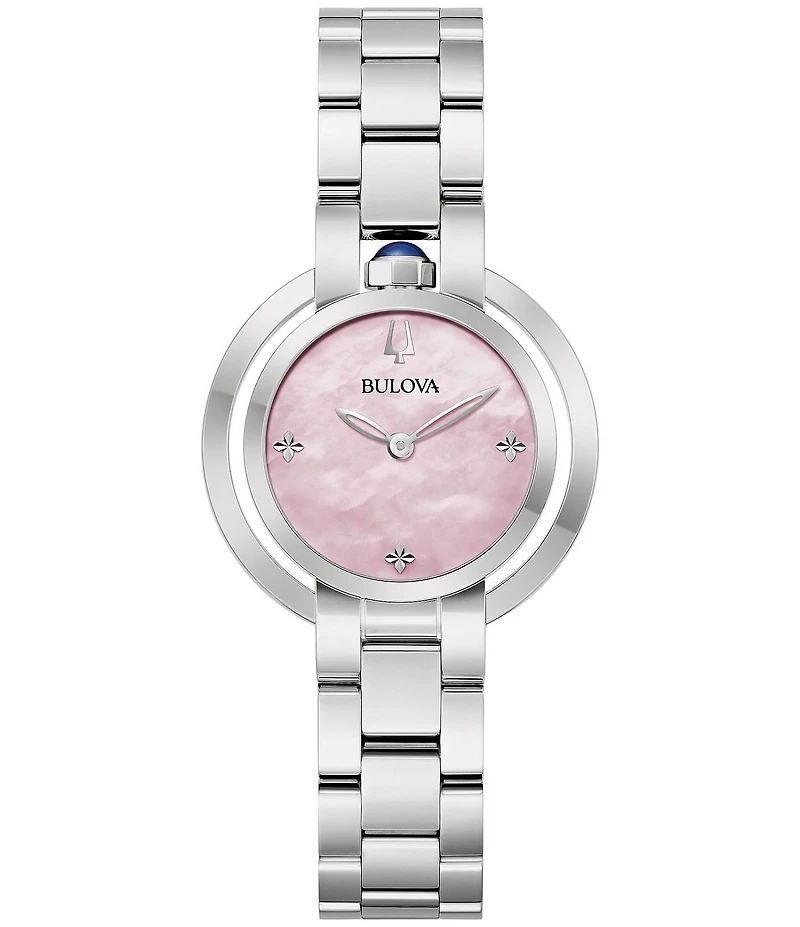 Bulova Women's Rubaiyat Two Hand Stainless Steel Bracelet Watch