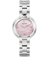 Bulova Women's Rubaiyat Two Hand Stainless Steel Bracelet Watch